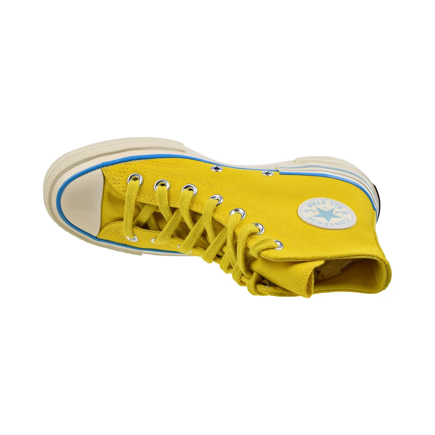 Converse Chuck 70 Hi "Popped Color" Women's Shoes Speed Yellow-Sail Blue-Egret