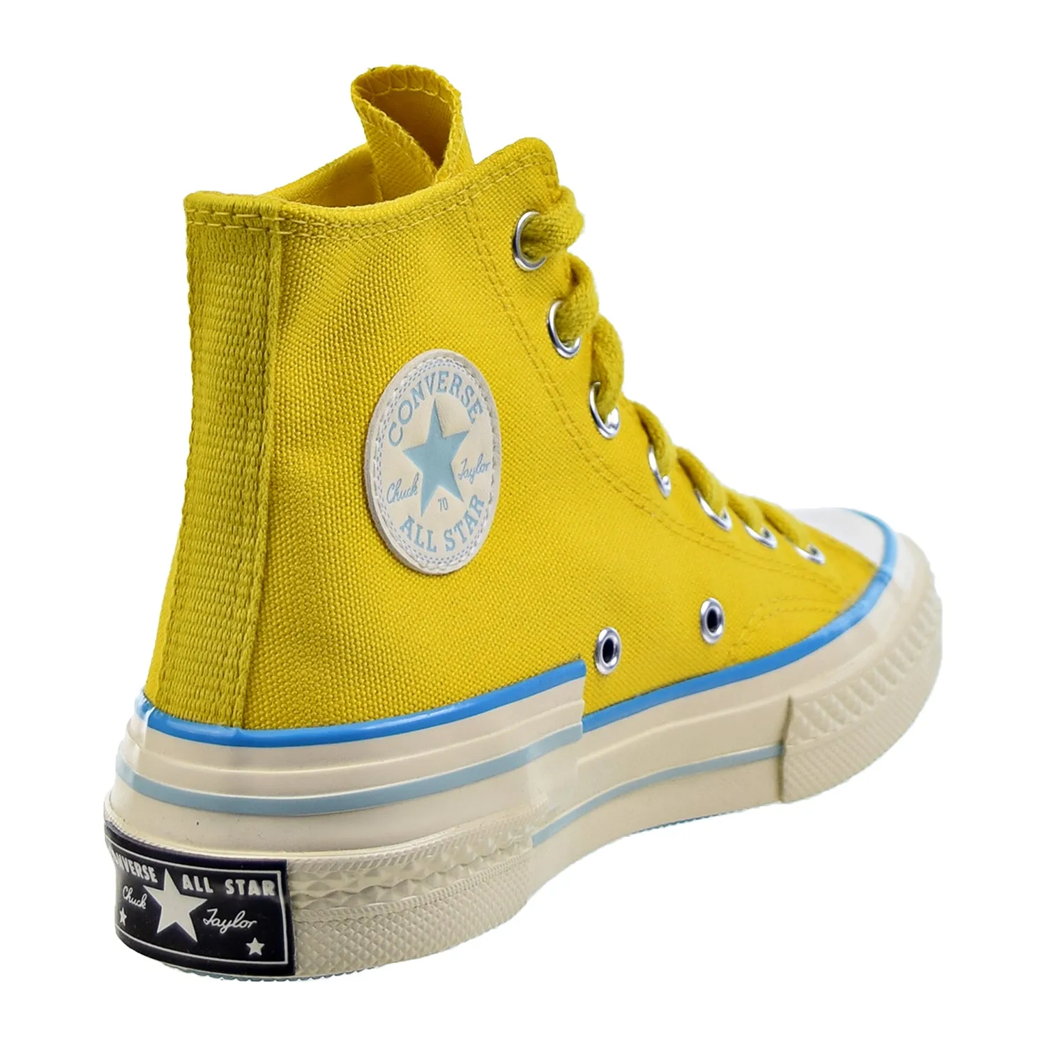 Converse Chuck 70 Hi "Popped Color" Women's Shoes Speed Yellow-Sail Blue-Egret