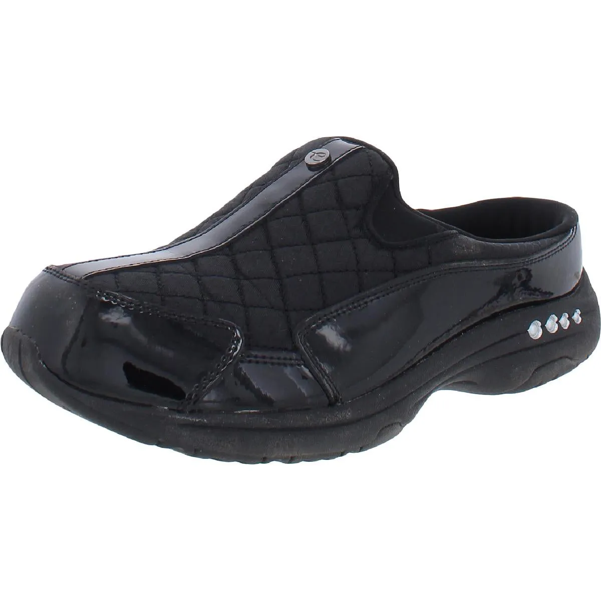 Easy Spirit Womens TRAVELTIME12 Patent Leather Slip On Mules