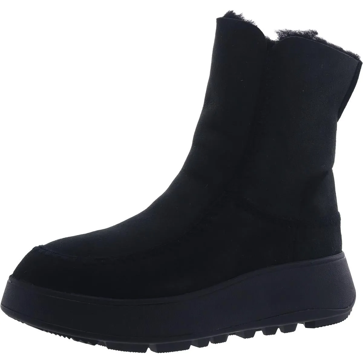 Fitflop Womens F-MODE CROCHET Leather Pull On Winter & Snow Boots