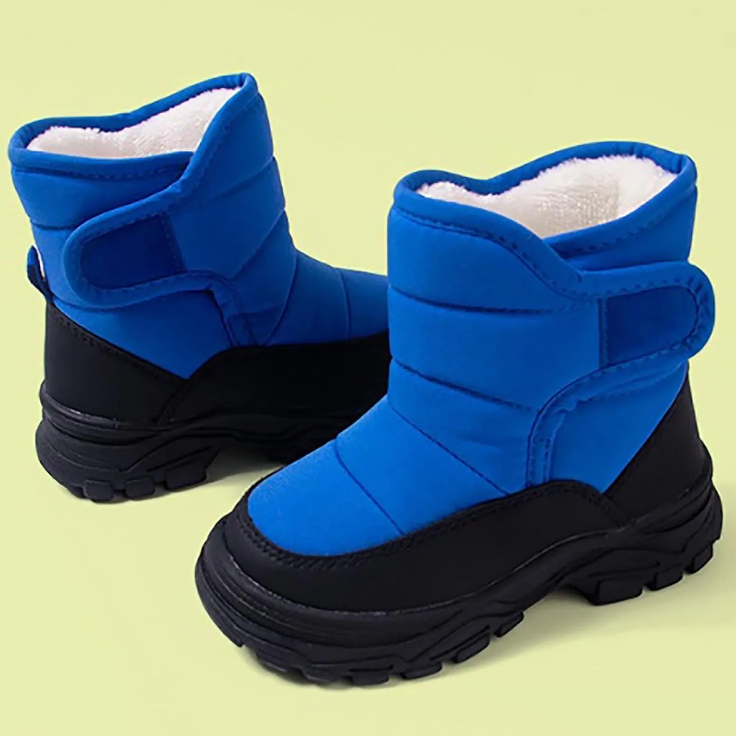 Fuzzy Chunky Sole Booties For Toddler Kids Open Toe Ankle Warm Shoes Winter Outdoor Non Slip Boots Chunky Thick Comfy