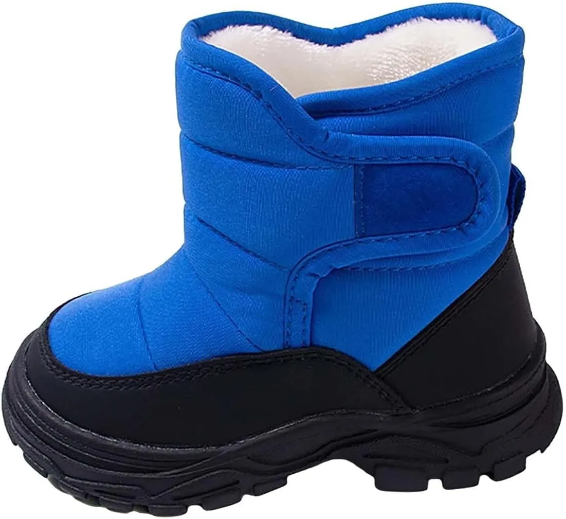 Fuzzy Chunky Sole Booties For Toddler Kids Open Toe Ankle Warm Shoes Winter Outdoor Non Slip Boots Chunky Thick Comfy