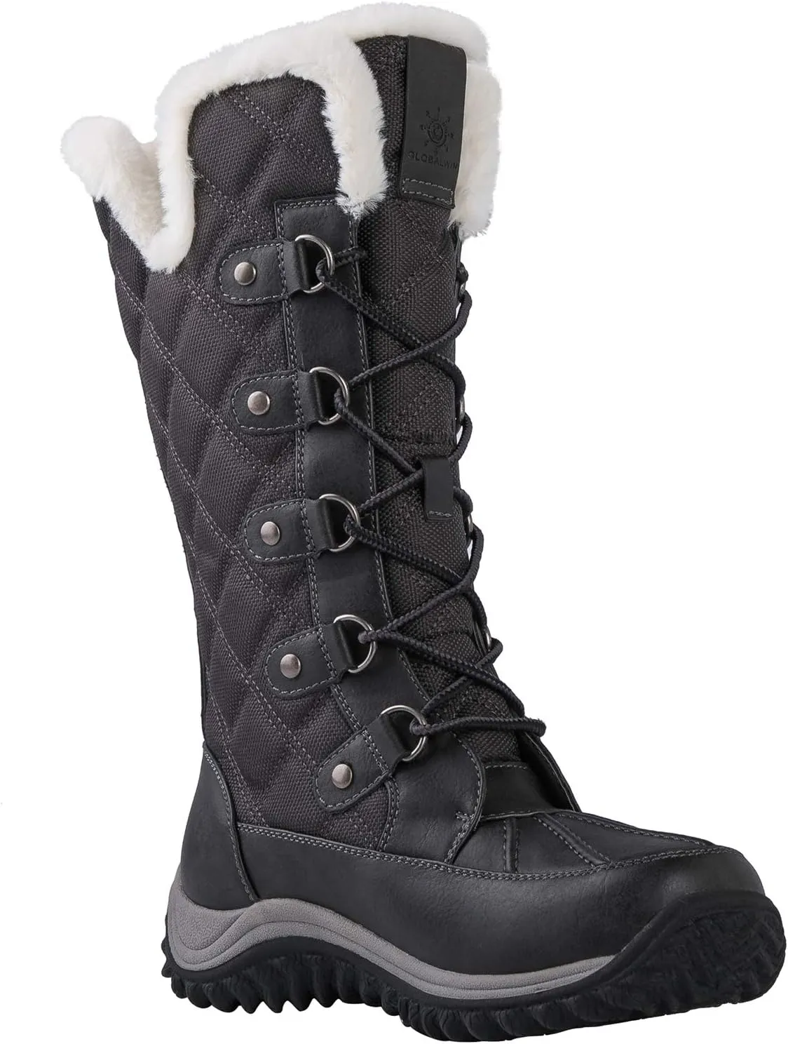 GLOBALWIN Women's Mid-Calf Fleece Lined Winter Boots