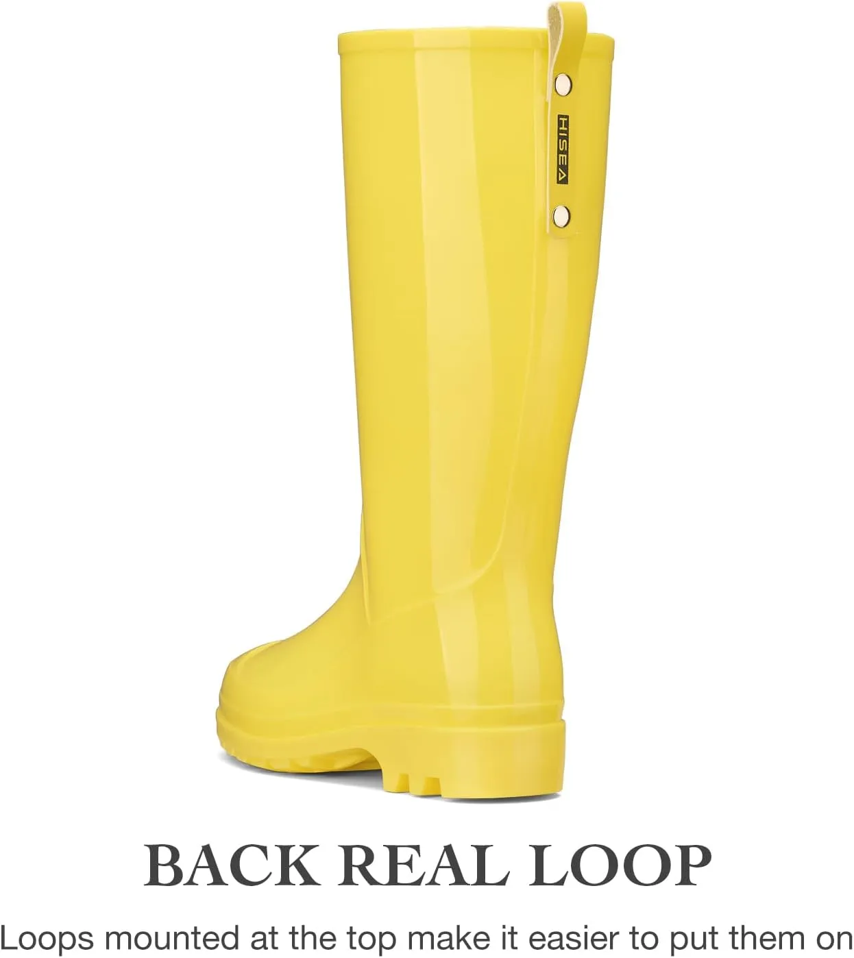 HISEA Rain Boots for Women Waterproof Garden Boots, Knee High Rain Shoes with Comfort Insole, Non-Slip Seamless Tall Rain Boots