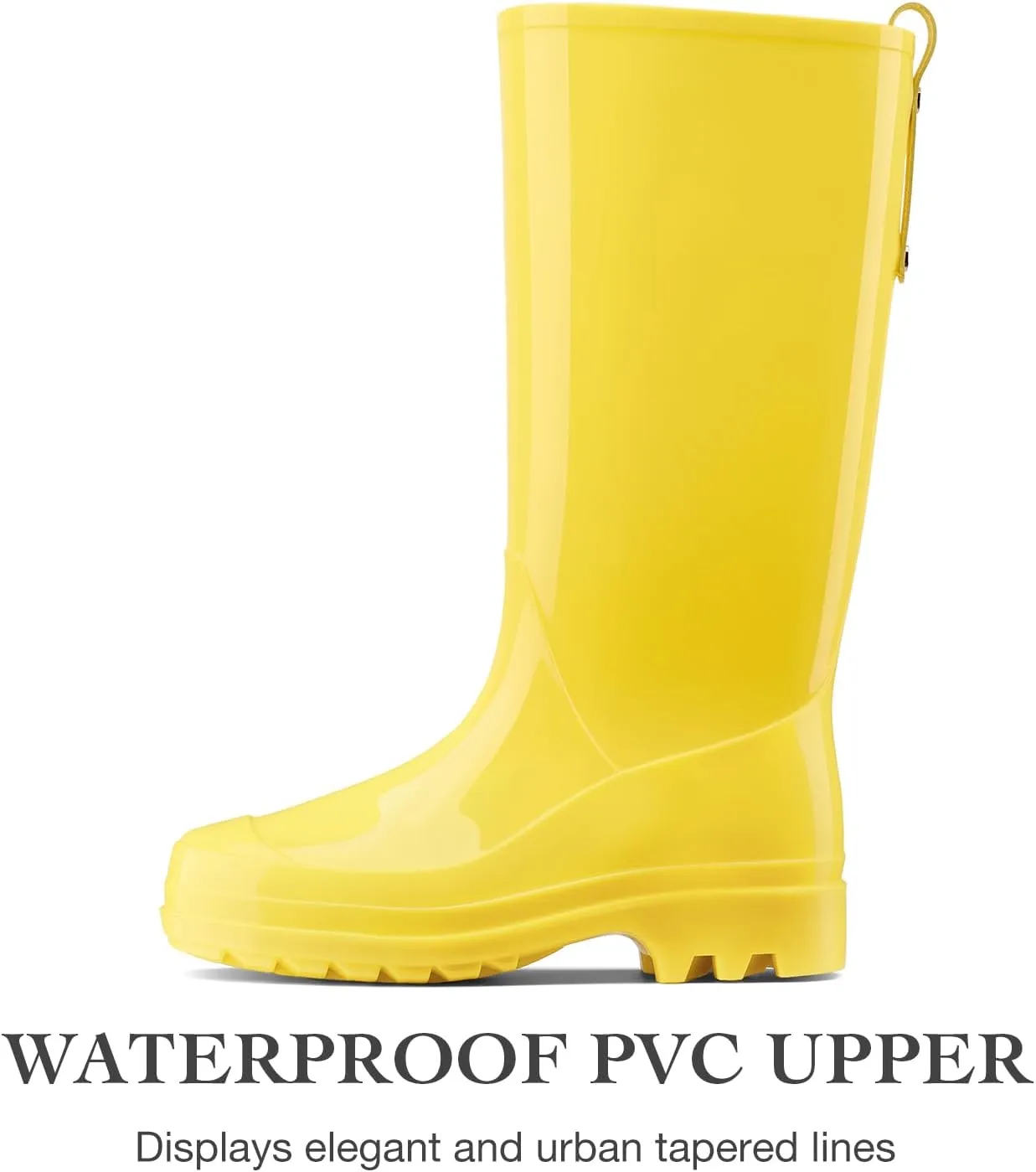 HISEA Rain Boots for Women Waterproof Garden Boots, Knee High Rain Shoes with Comfort Insole, Non-Slip Seamless Tall Rain Boots