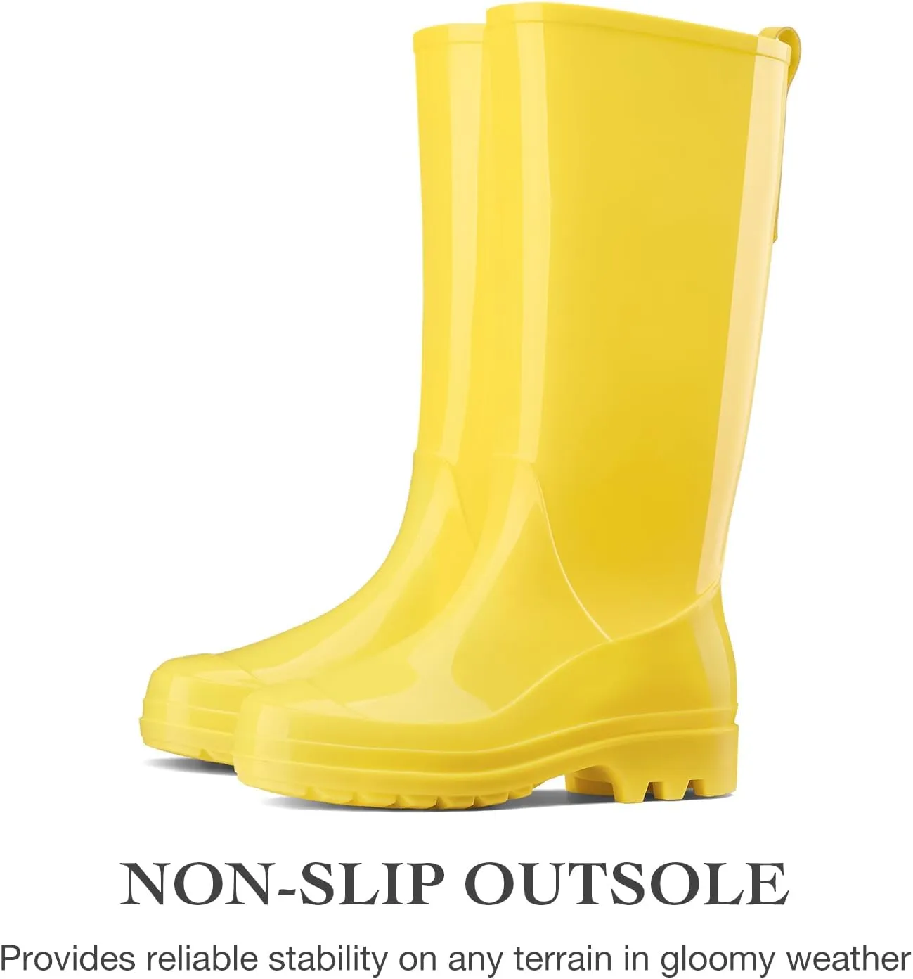 HISEA Rain Boots for Women Waterproof Garden Boots, Knee High Rain Shoes with Comfort Insole, Non-Slip Seamless Tall Rain Boots