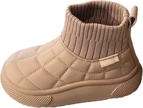 Kids Ankle Boots Snow Boots Warm Non Slip Walking Comfortable Sort Shoes Toddler Waterproof Plush Lined Booties