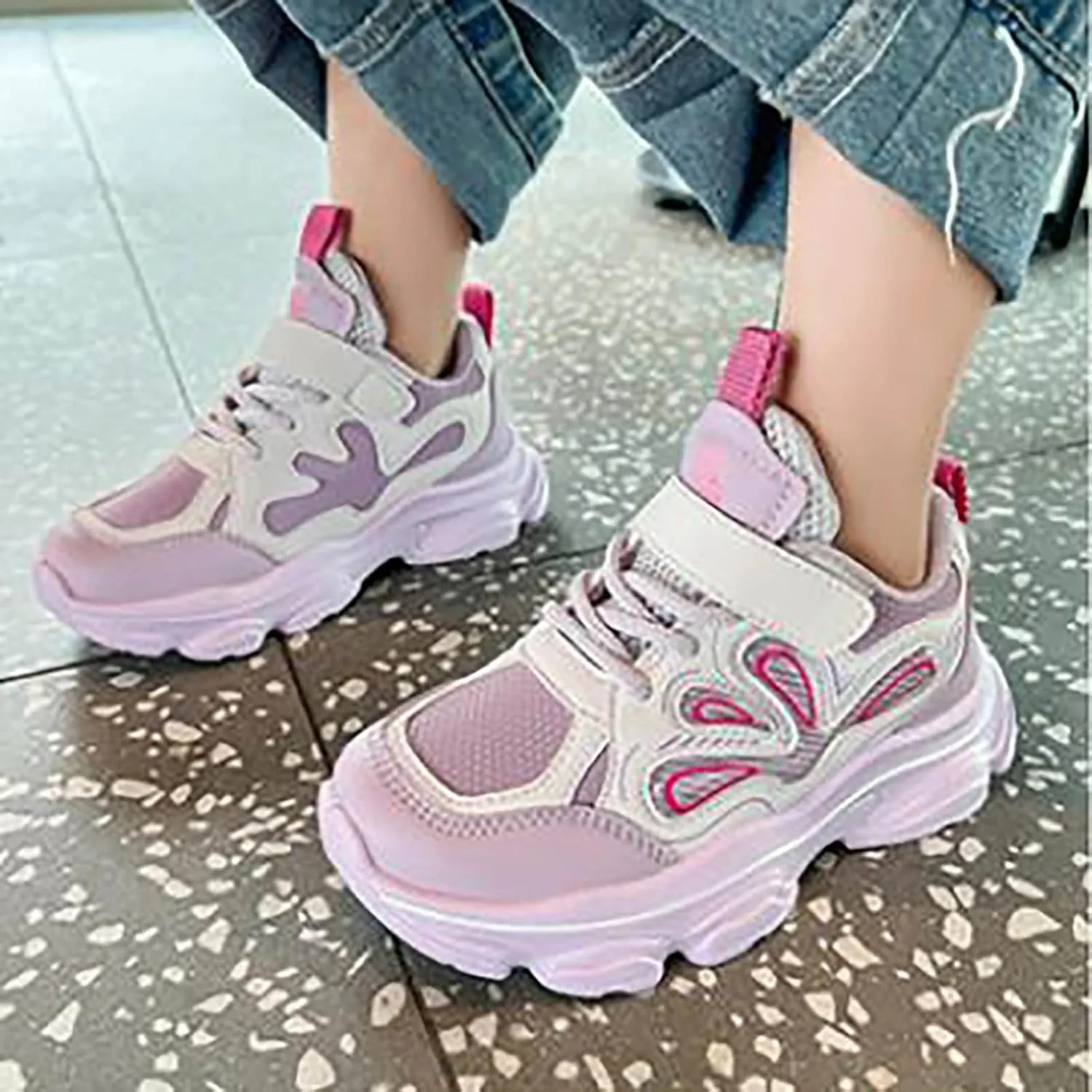 Kids Girls Running Tennis Shoes Lightweight Breathable Sneakers Sport Athletic Shoes for Girls Running Shoes Size 3