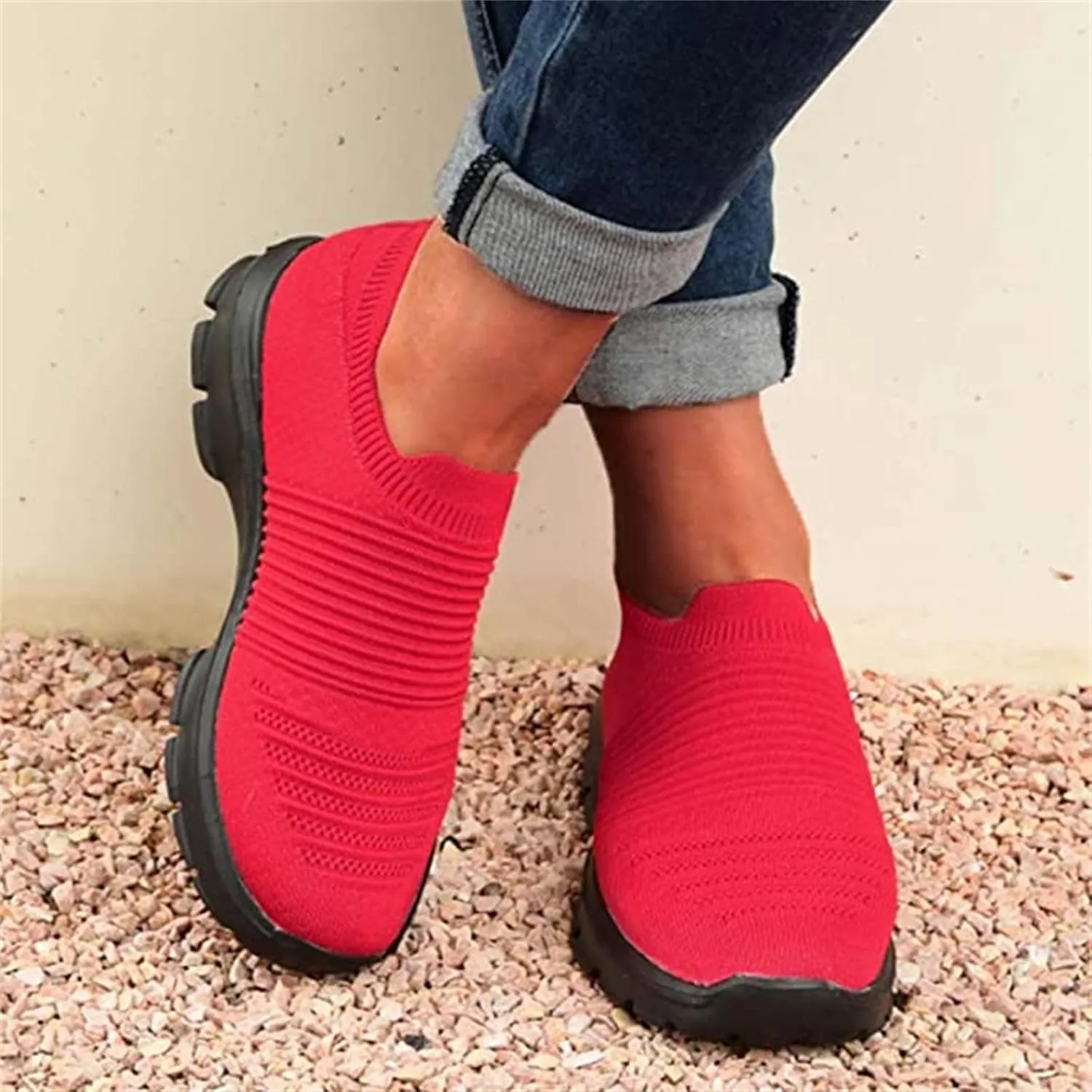Ladmiple Sneakers For Women Slip On Comfort Casual Dressy Summer Fashion Low Top Non Slip Walking Shoes Flats Loafers