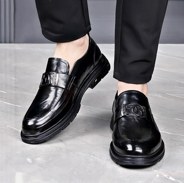 Men's Dress Shoes Slip-On Leather Loafers Casual Business Formal Mens Oxfords Shoes