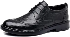 Mens Patent Leather Oxfords Formal Business Tuxedo Dress Shoes Classic Lace-Up Wedding Derby Shoes