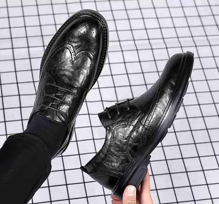 Mens Patent Leather Oxfords Formal Business Tuxedo Dress Shoes Classic Lace-Up Wedding Derby Shoes