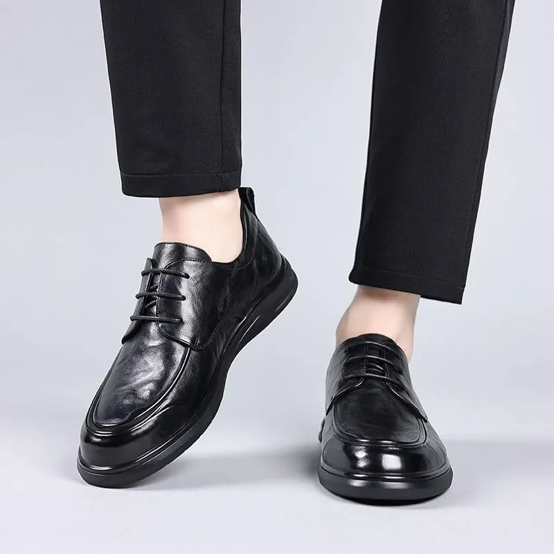 Men's Shiny Patent Leather Dress Shoes Platform Oxford Shoes for Weddings, Parties, Work, Church, Professionals
