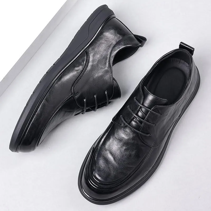 Men's Shiny Patent Leather Dress Shoes Platform Oxford Shoes for Weddings, Parties, Work, Church, Professionals