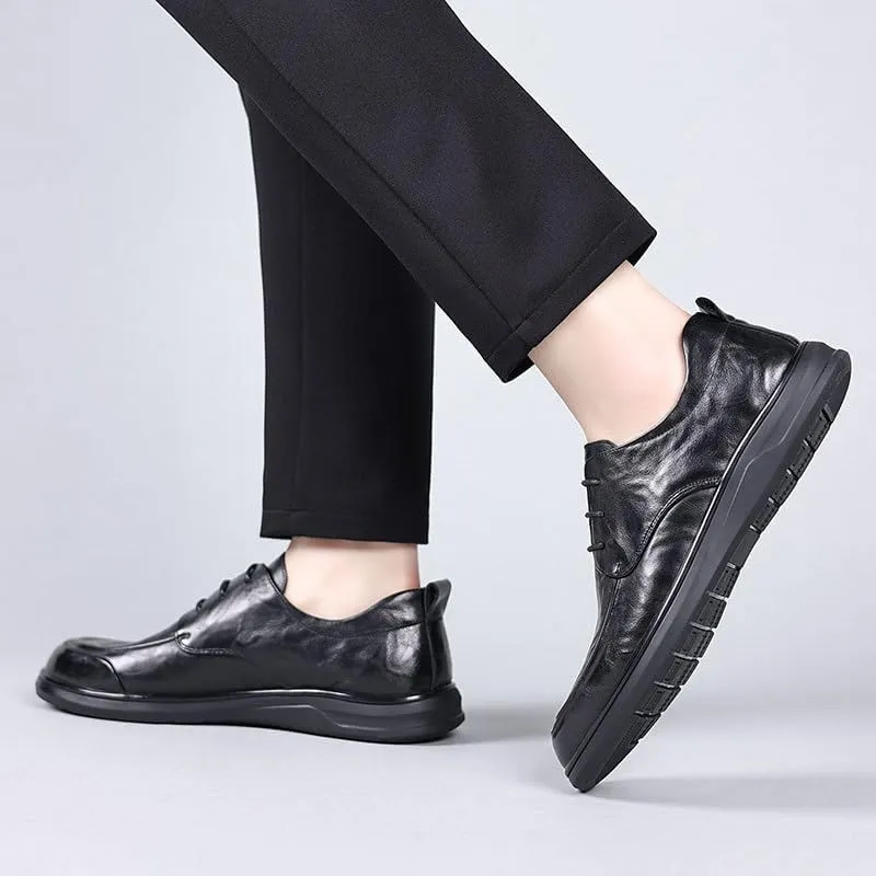 Men's Shiny Patent Leather Dress Shoes Platform Oxford Shoes for Weddings, Parties, Work, Church, Professionals