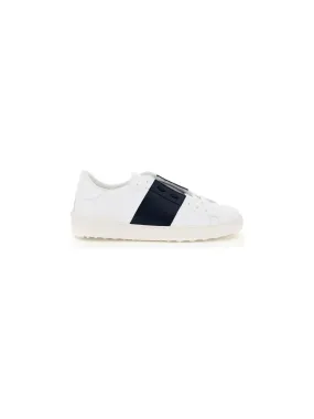 Open Stripe Leather Sneakers