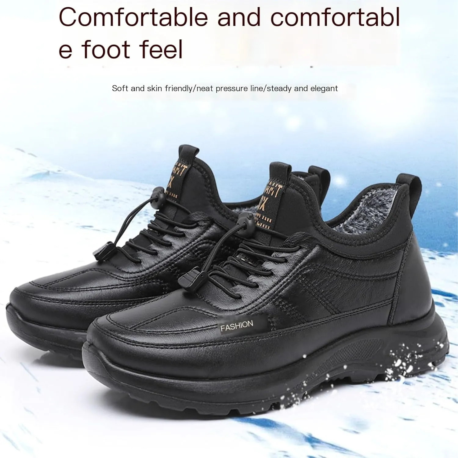 Snow Boots for Women Winter Slip On Waterproof Plush Lined Warm Woman Shoes Walking Comfortable Ankle Booties