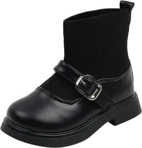 Toddler Girls Booties Little Kid Shoes Short Boots Girls Ankle Boots Heel Booties for Girls