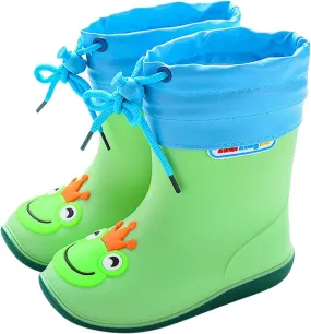 Toddler Rain Boots Waterproof Rainboots Outdoor Boys Girls Cute Water Shoes Non-Slip Rubber Mud Boots Toddler Shoes