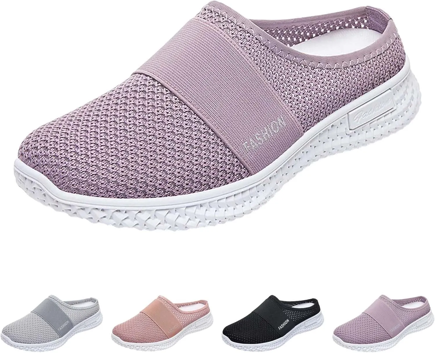 Womens Breathable Mesh Walking Mules Sneakers Slip On Shoes Women Comfortable Men's Casual Dress Shoes Chunky Sneakers Waterproof Tennis Shoe Trainers Shoe