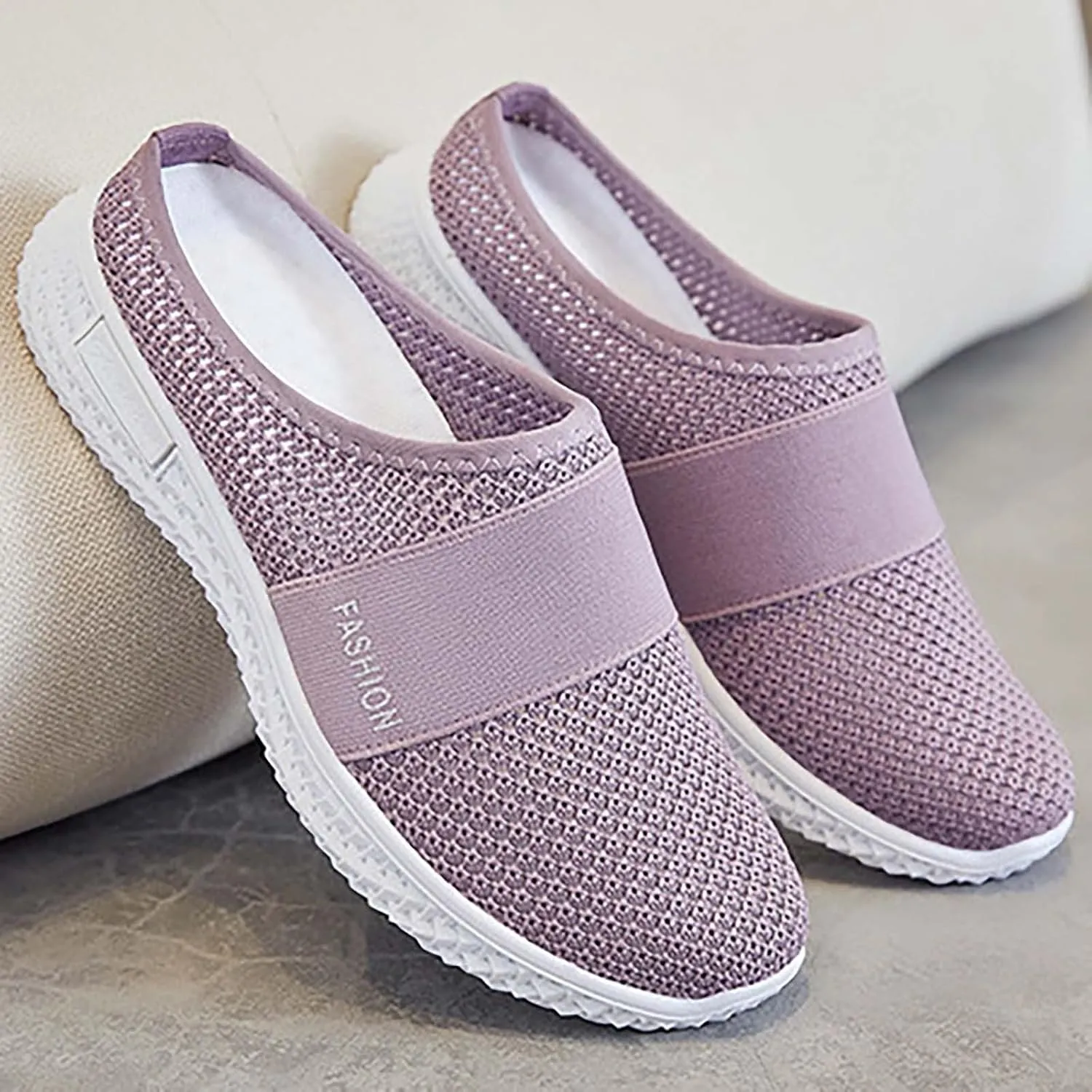 Womens Breathable Mesh Walking Mules Sneakers Slip On Shoes Women Comfortable Men's Casual Dress Shoes Chunky Sneakers Waterproof Tennis Shoe Trainers Shoe