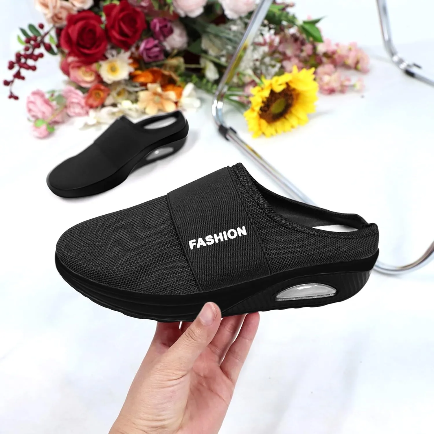 Women's Slip-On Orthopedic Arch Support Backless Running Shoes for Men Winter Shoes Casual Black Platform Sneaker White Tennis Shoe Loafers Dress Shoe